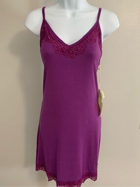 NWT Aratta Silent Journey Lace-Trim Slip Dress - Purple